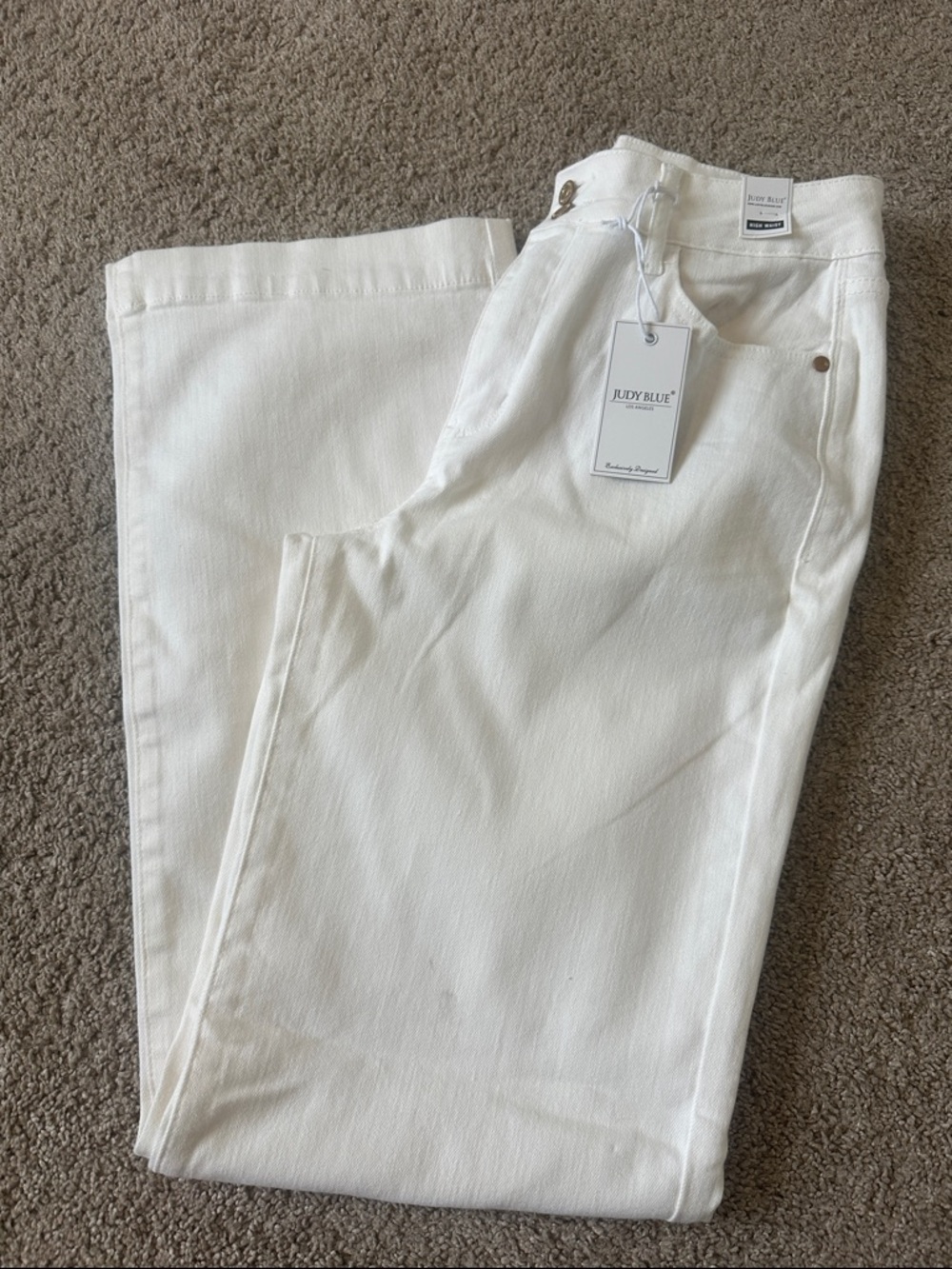 Judy Blue White Straight Leg Denim 11/30